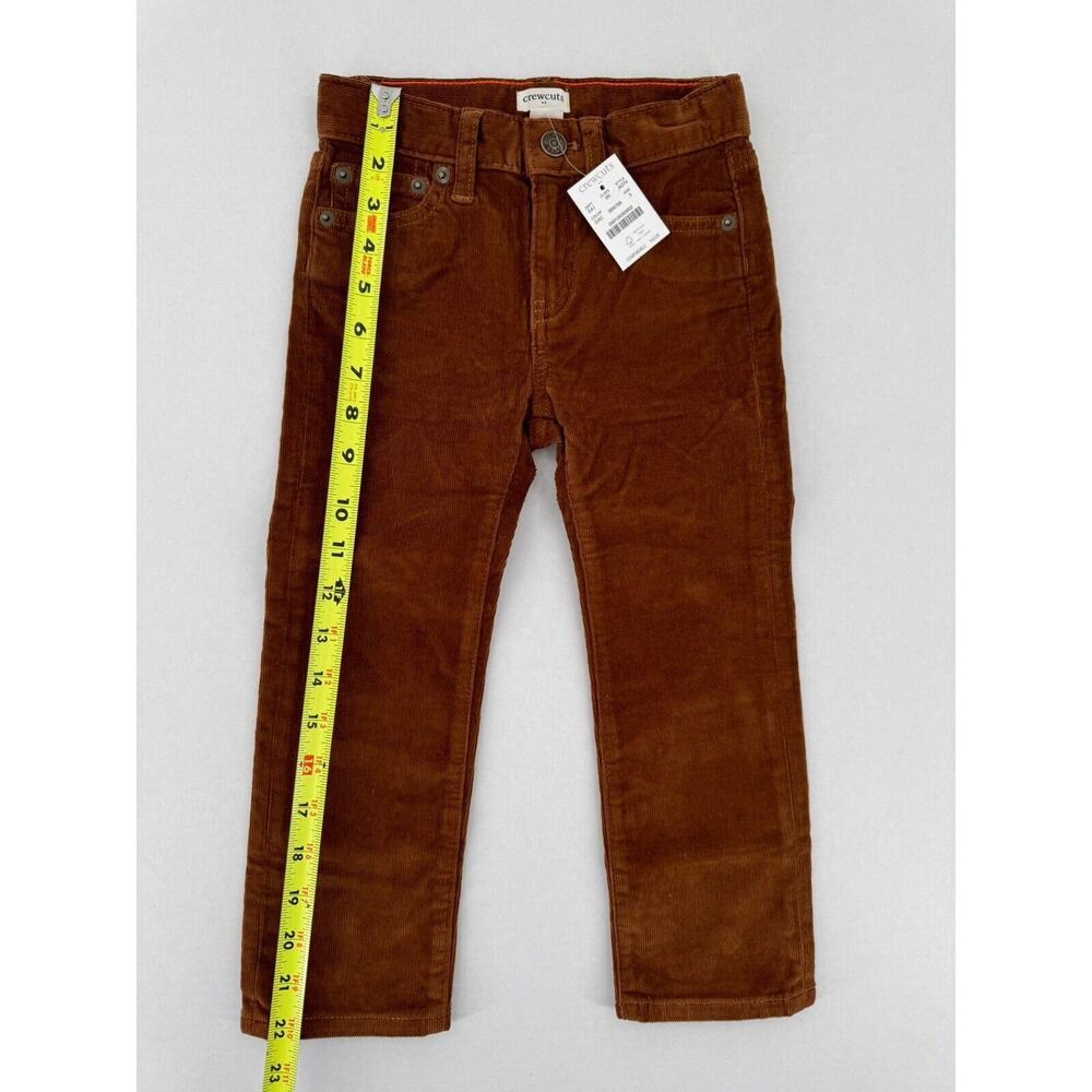 Crewcuts Corduroy Slim Flex Pants Boys Size 3 Dark Acorn Brown Holiday NWT $60 - Picture 6 of 11